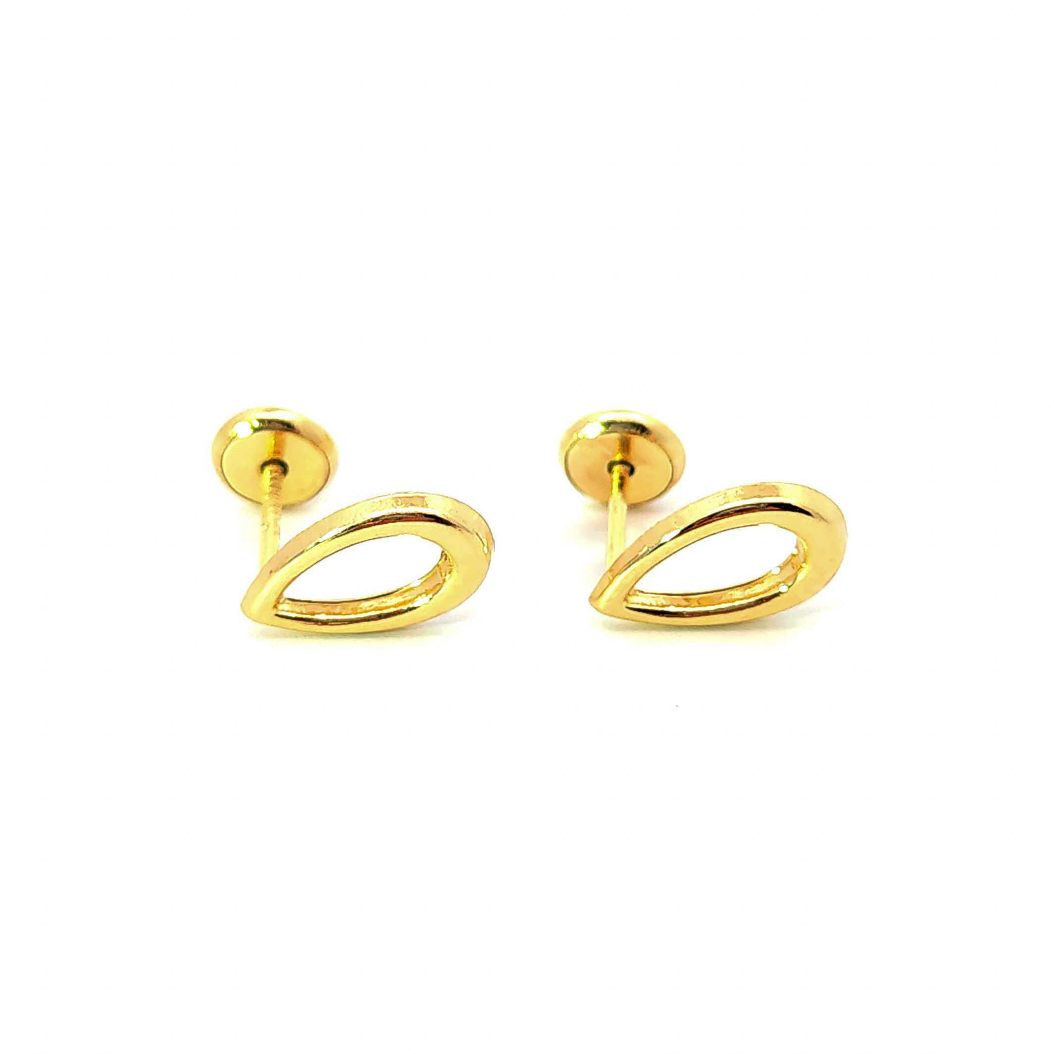 Aro de oro 18k en forma de gota 1