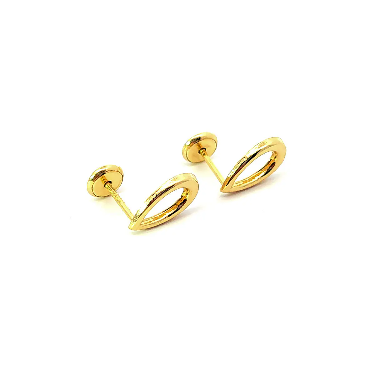 Aro de oro 18k en forma de gota 2