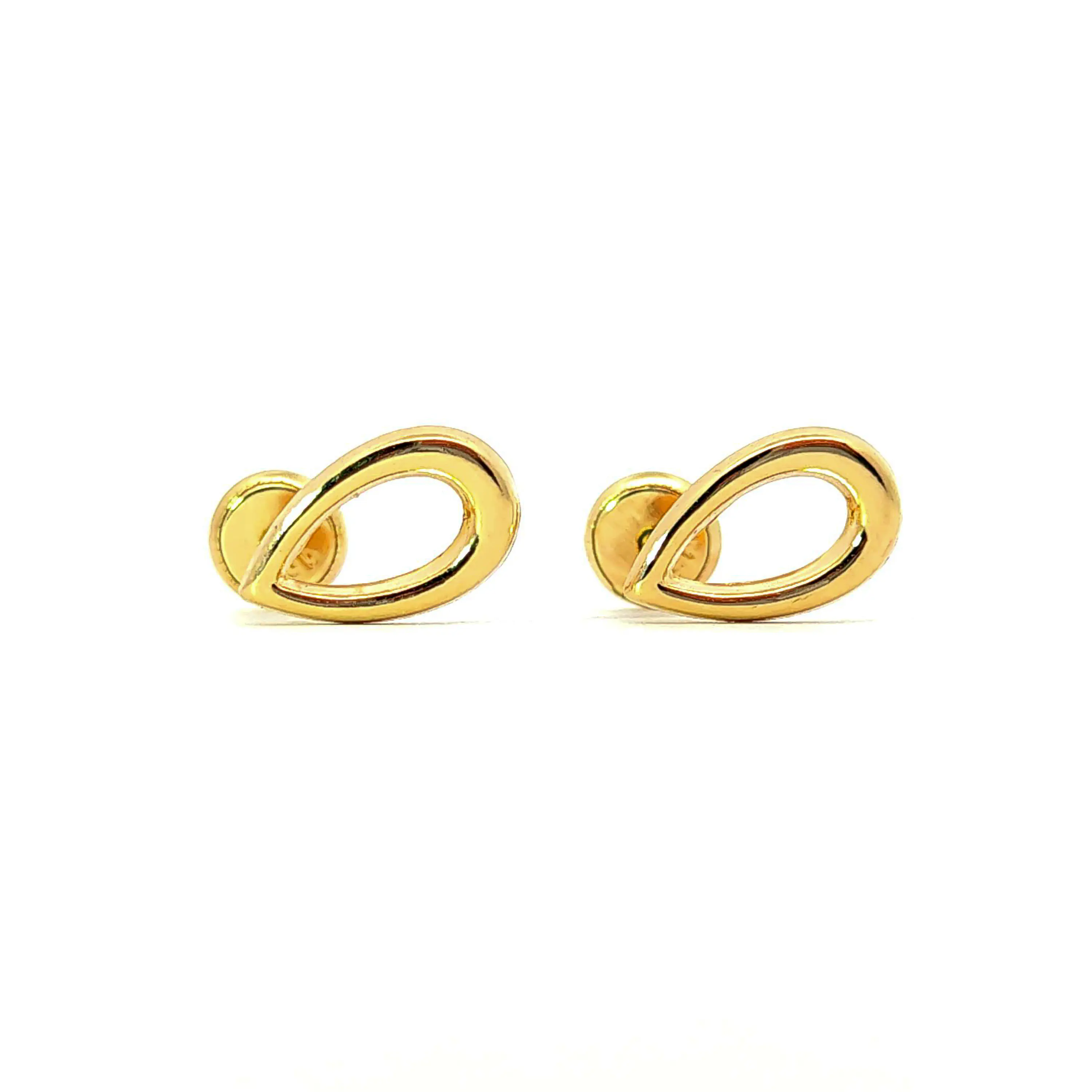 Aro de oro 18k en forma de gota 3