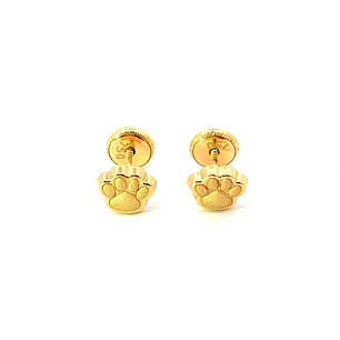 Aro de oro 18k huella perro