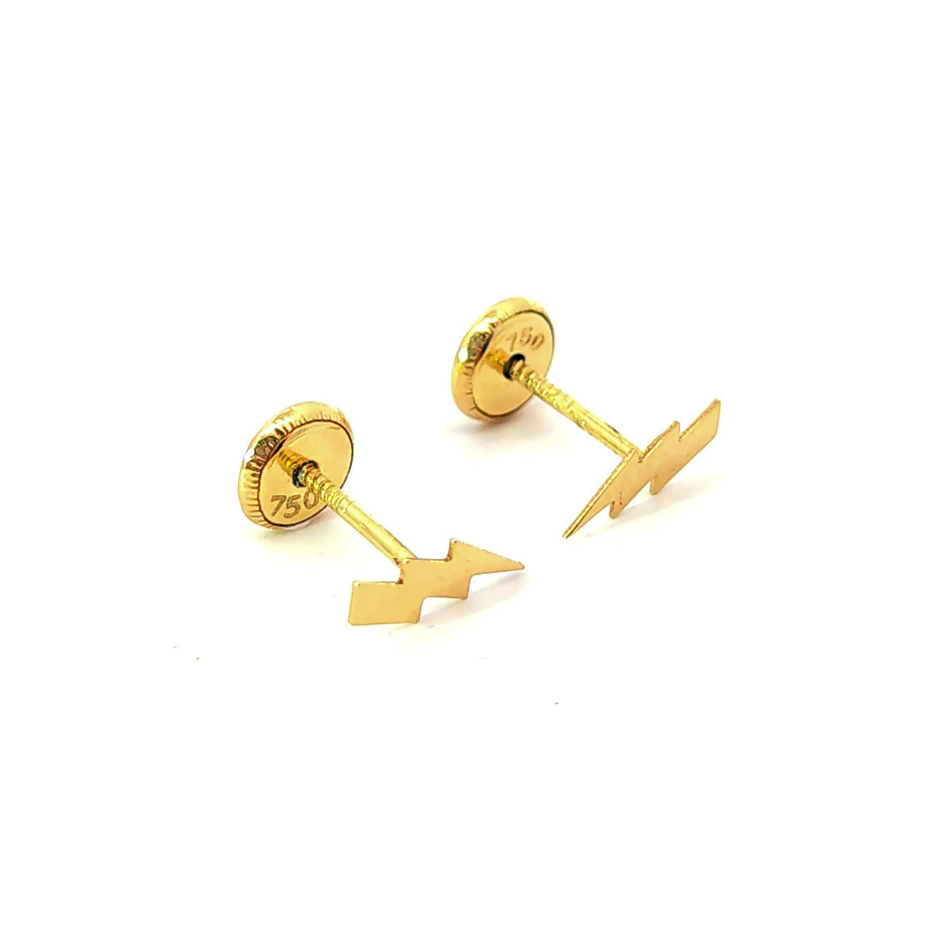 Aro de oro 18k forma de rayo 2