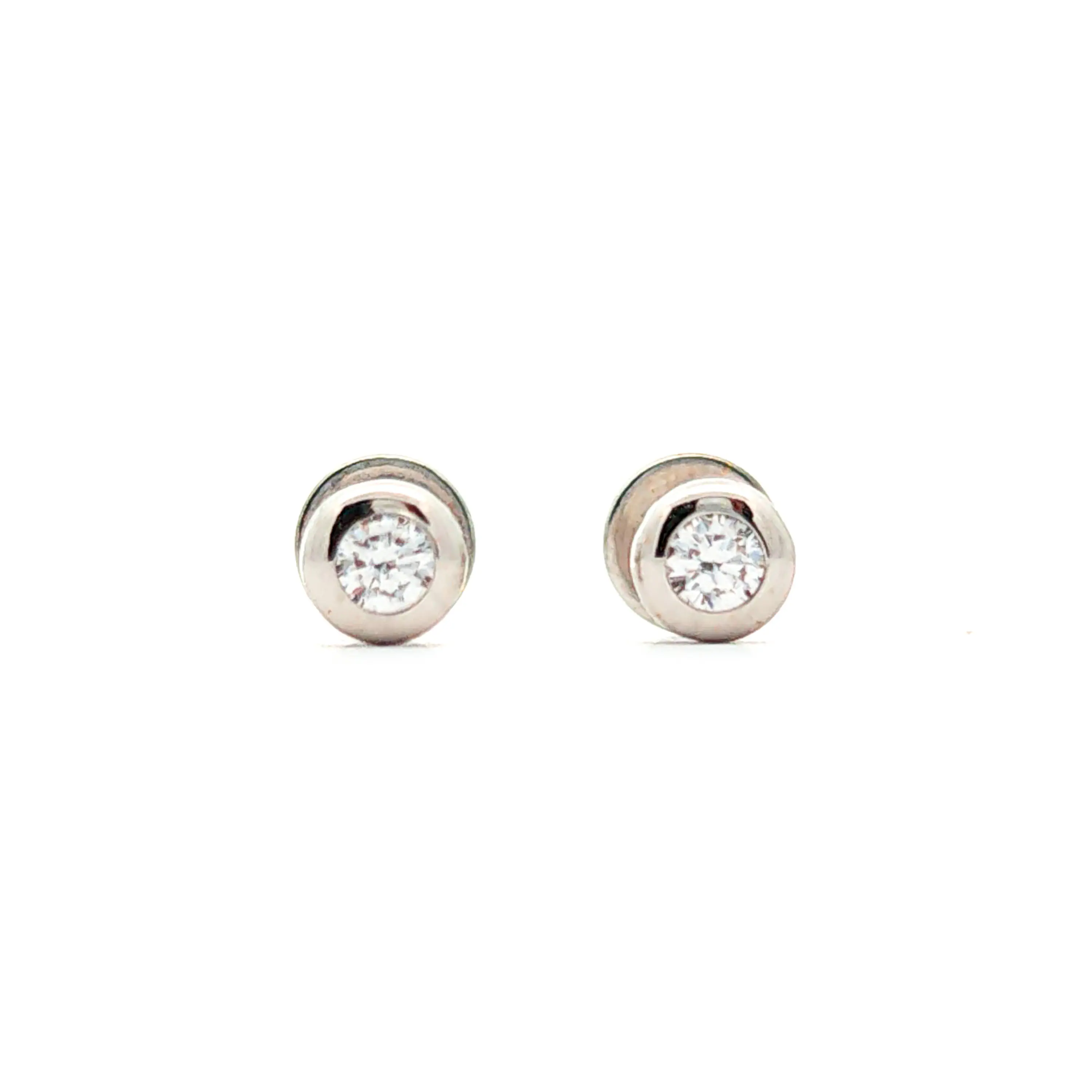 Aros abridores de oro 18k con circón central 4,5 mm 3