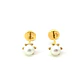 Aros abridores de oro 18k con perla central - Miniatura 1