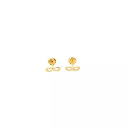 Aro de oro 18k con forma de infinito 4