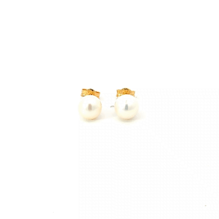 Aro de oro 18k con perla de 7 mm 4