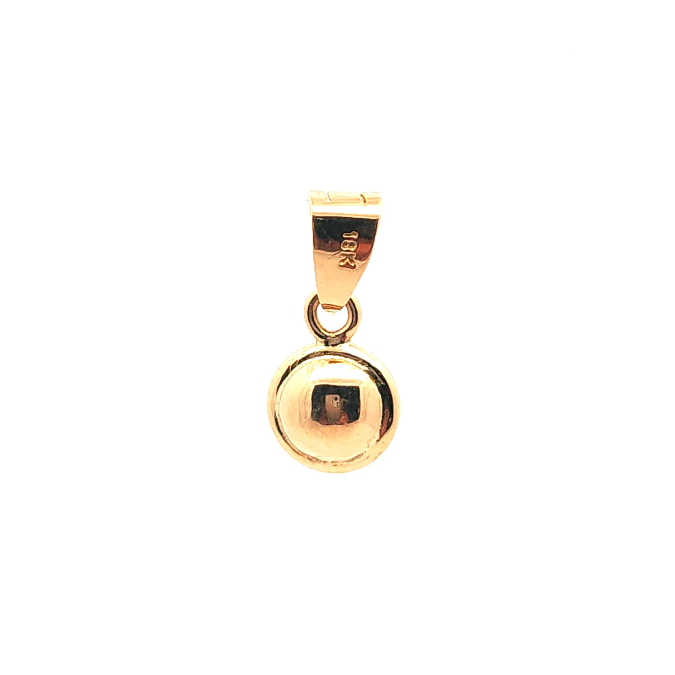 Colgante de oro 18k circular con perla, peso 2,1 grs 2