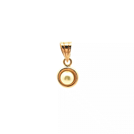 Colgante de oro 18k circular con perla, peso 2,1 grs 3