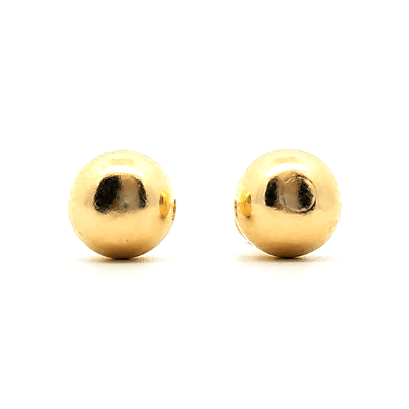 Aro de oro 10k en forma de bola de 7mm, peso 0,4 grs