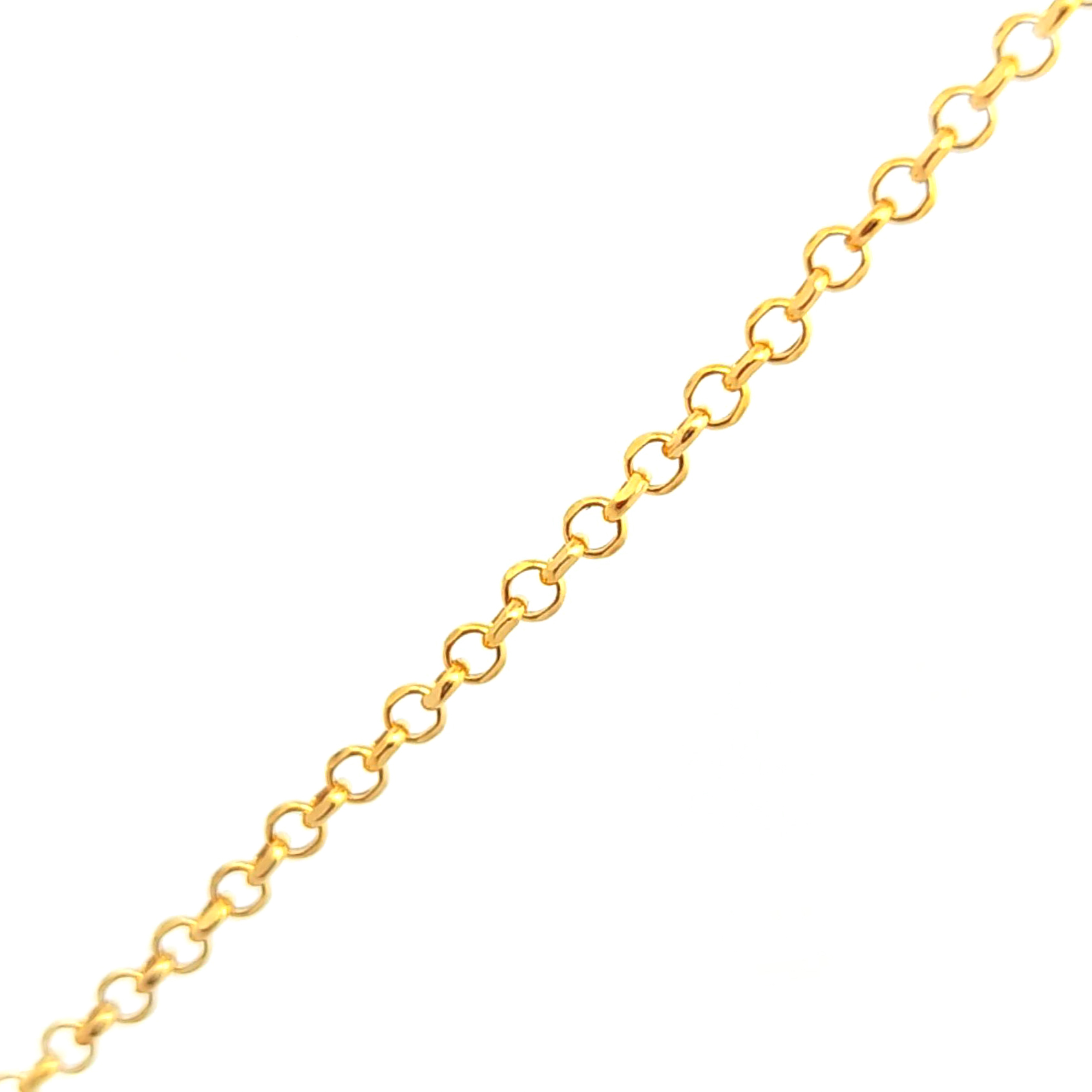 Cadena de oro amarillo 18k de eslabones simple de 2mm medida 50 cm, peso 2,38 gr 2