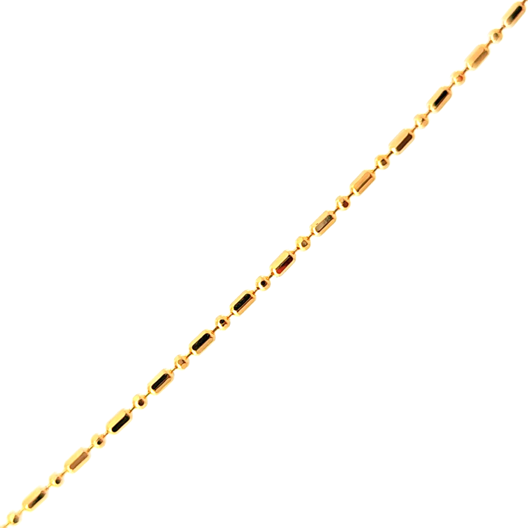 Cadena de oro amarillo 18 kde pelotas con separadores 1mm medida 40 cm, peso 2,57 gr 2