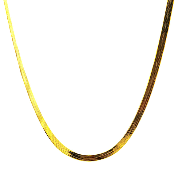 Cadena de oro amarillo 18k piel de serpiente de 2mm medida 45 cm, peso 6,96 gr
