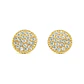 Aros de oro 18k de forma circular con circones, peso 1,17 grs - Miniatura 1