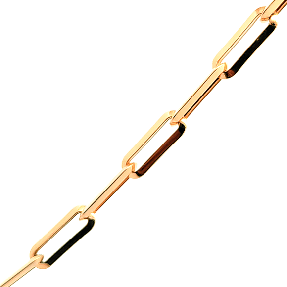 Cadena de oro 18k de eslabones grandes, peso 10,42 grs, medida 50 cm