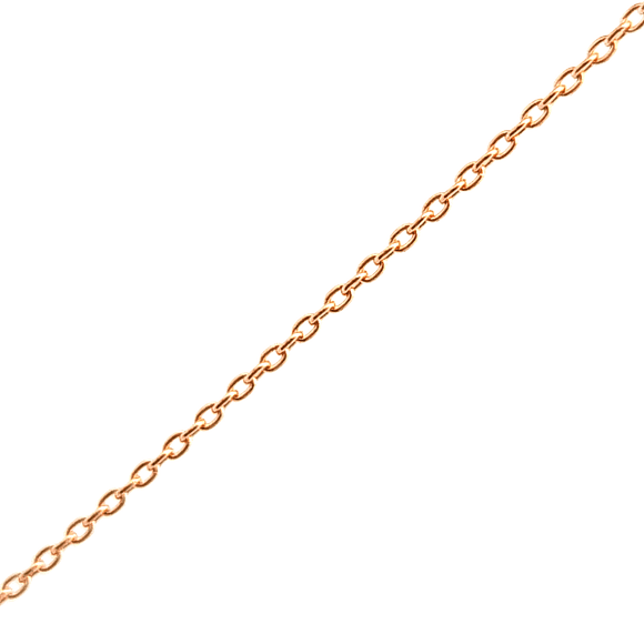 Cadena de oro 18k de eslabones simples con broche resorte, peso 1,66 grs, medida 40 cm