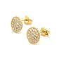 Aros de oro 18k de forma circular con circones, peso 1,17 grs - Miniatura 3