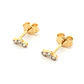 Aros de oro 18k de 3 circones, peso 0,75 grs - Miniatura 3