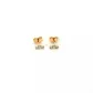 Aros de oro 18k de 3 circones, peso 0,75 grs - Miniatura 4