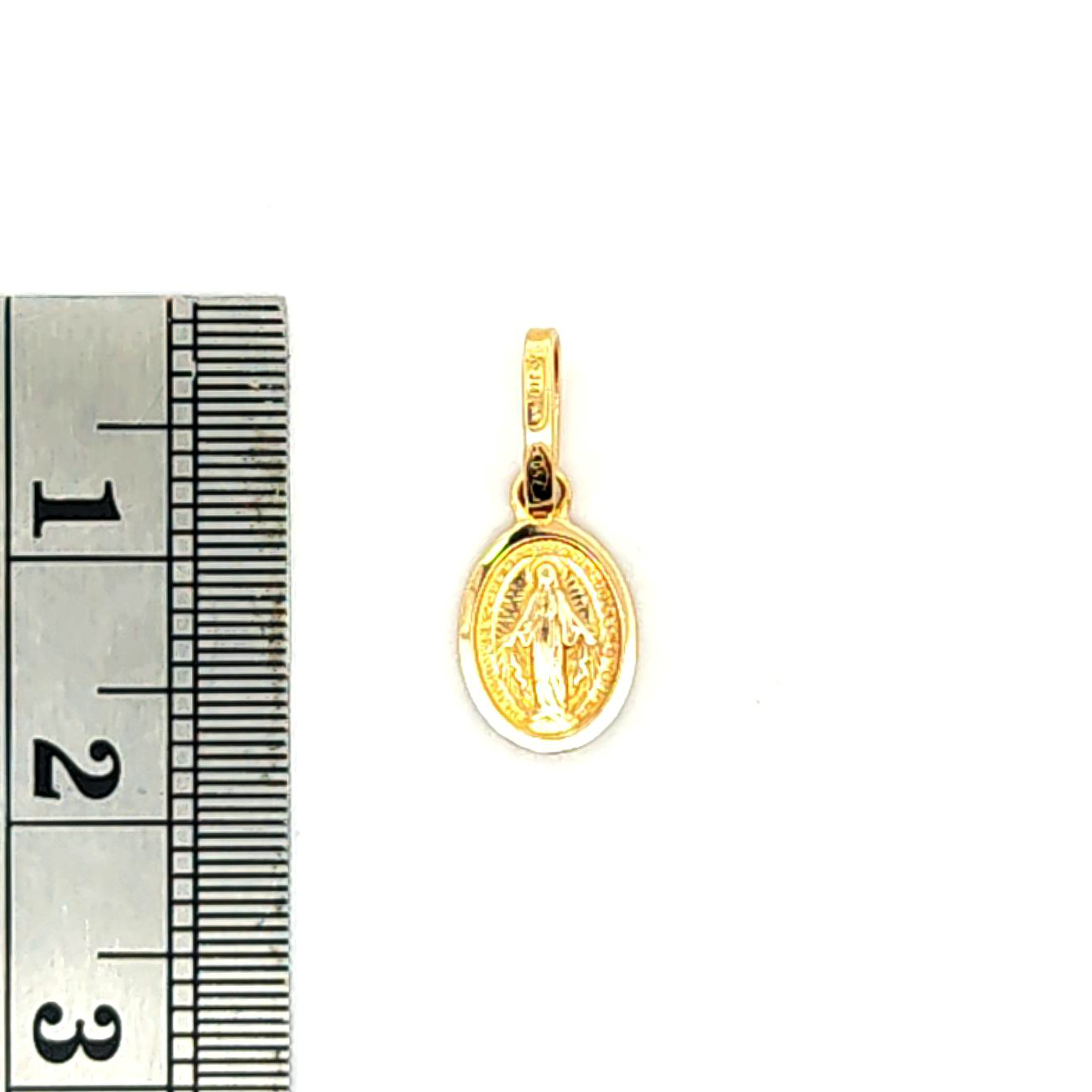 Colgante de oro 18k religioso, peso 0,62 grs 3
