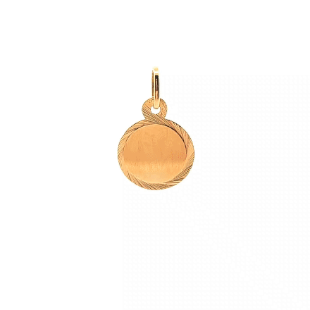 Colgante de oro 18k forma circular, peso 0,85 grs 4