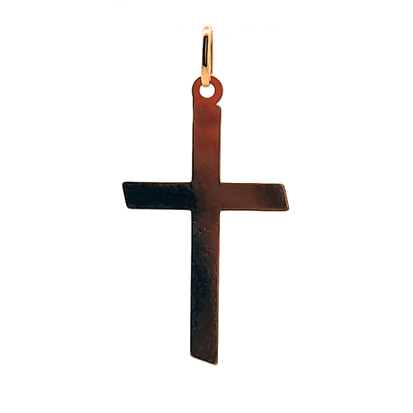 Colgante de oro 18k diseño de criz religiosa, peso 0,65 grs