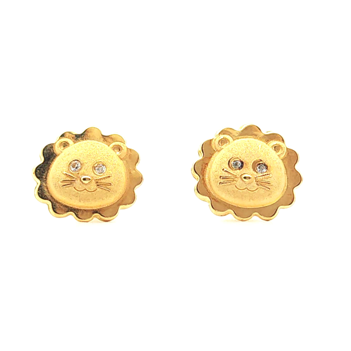 Aro de oro 18k  esmaltado con diseño de sol y nube 1