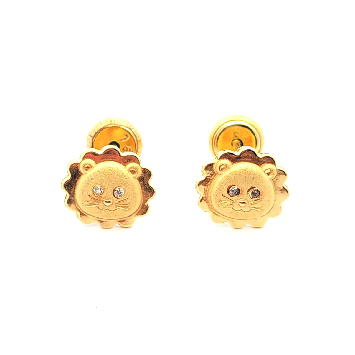 Aro de oro 18k  esmaltado con diseño de sol y nube 2