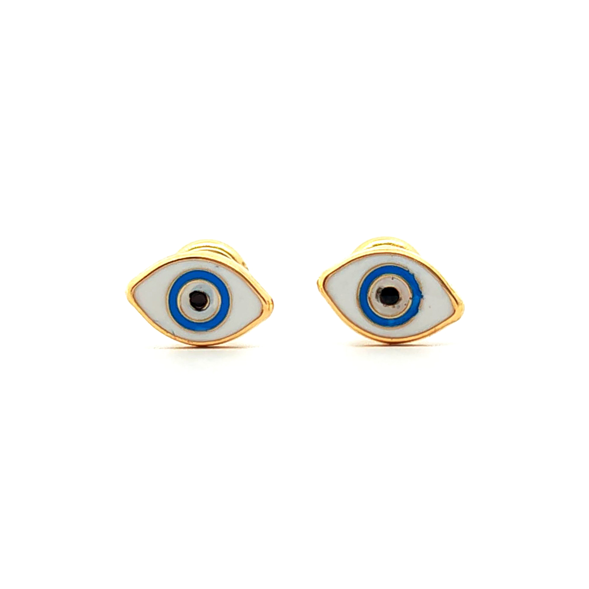 Aro de oro 18k con diseño de ojo turco esmaltado 1