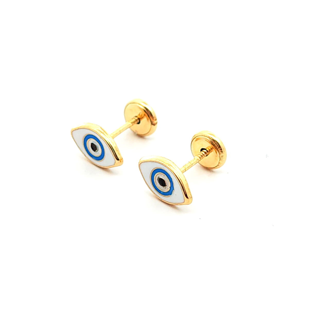 Aro de oro 18k con diseño de ojo turco esmaltado 3