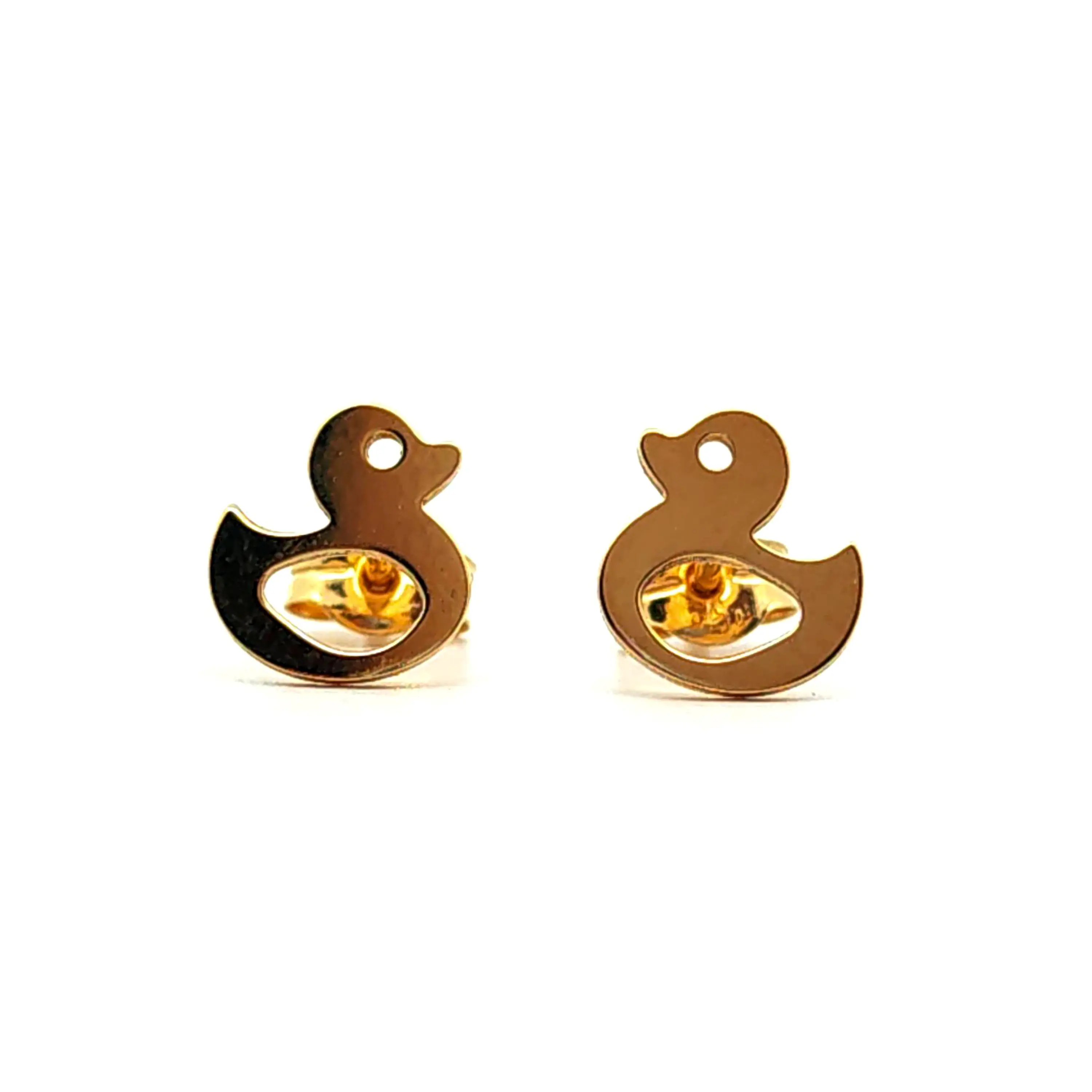 Aro de oro 18k con diseño de patos  2