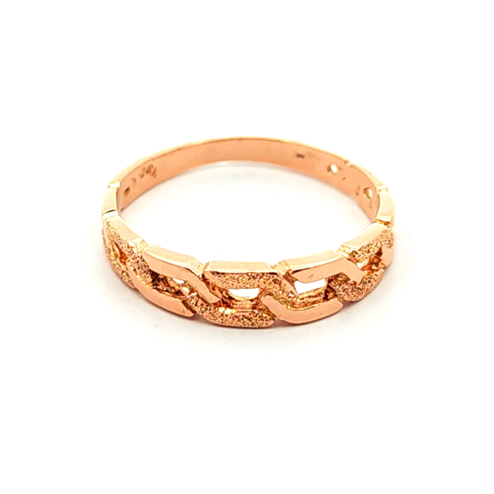 Anillo de oro 18k modelo de cadenas, peso 2,20 grs, talla 13 3