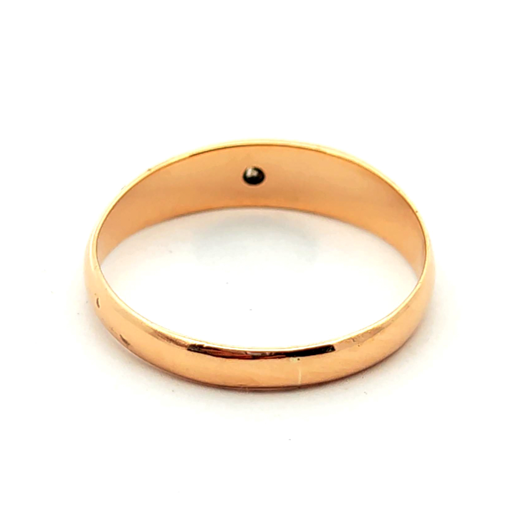 Anillo de oro 18k con circon central, peso 2,44 grs, talla 16 4