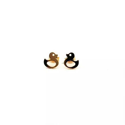 Aro de oro 18k con diseño de patos  3