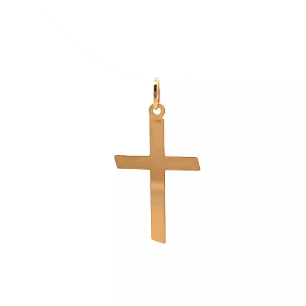Colgante de oro 18k diseño de criz religiosa, peso 0,65 grs 4