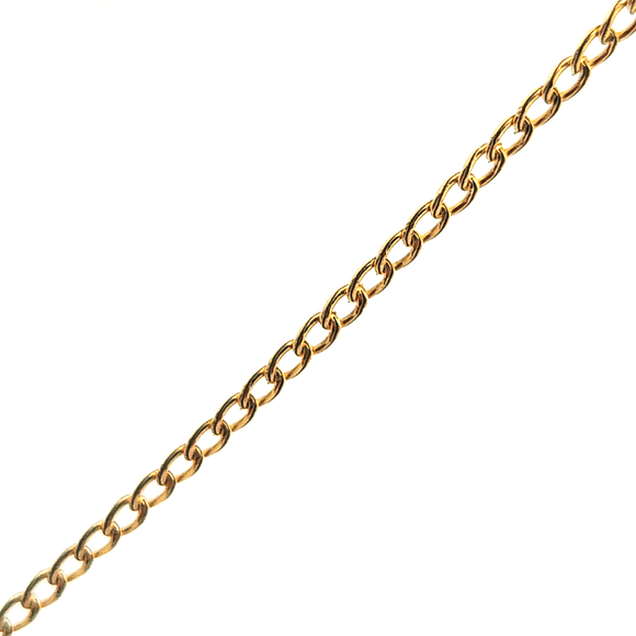 Cadena de oro 18k de eslabones martillada, peso 1,23 grs, medida 40 cm