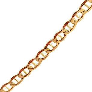 Cadena de oro 18k modelo cuabana, peso 8,03 grs medida 50 cm