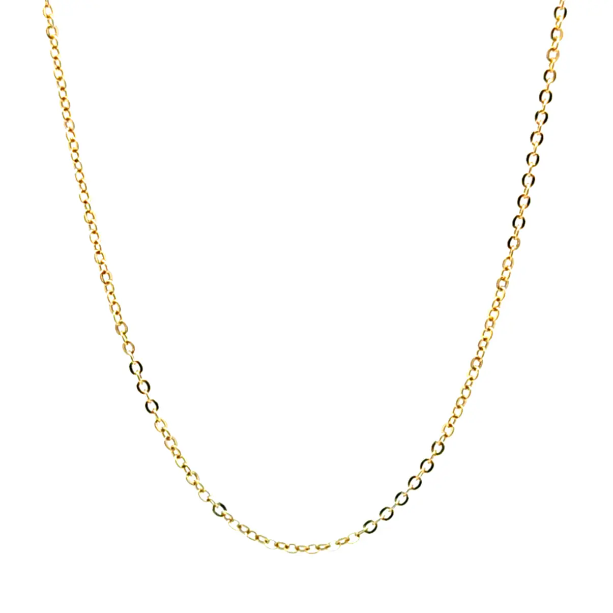 Cadena de oro 18k de eslabones simples, peso 1,54 grs medida 45 cm 1