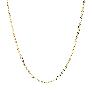 Cadena de oro 18k de eslabones simples, peso 1,54 grs medida 45 cm