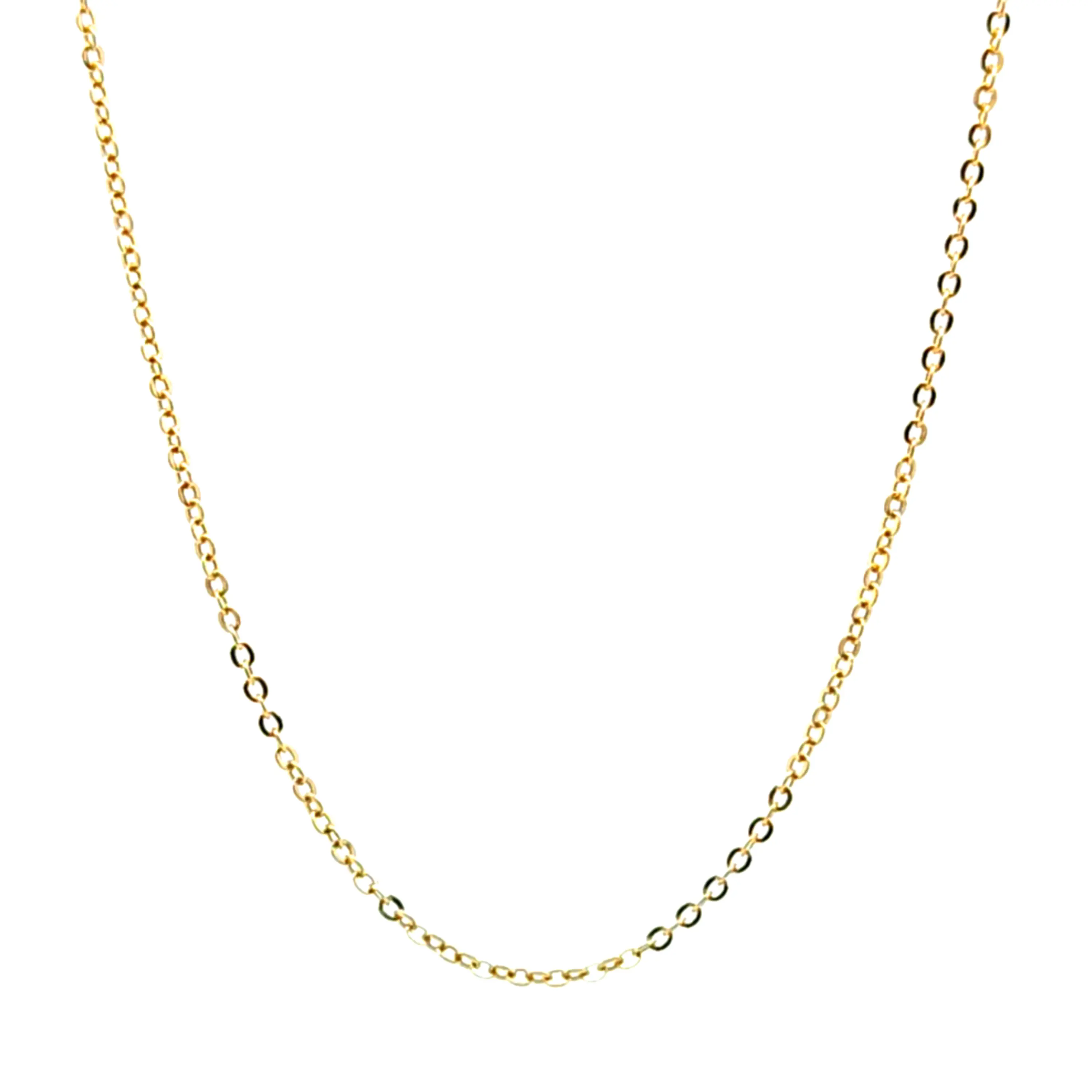 Cadena de oro 18k de eslabones simples, peso 1,54 grs medida 45 cm 1