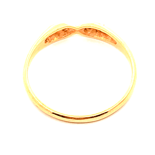 Anillo oro 18k, con diseño, peso 1,45 grs, talla 14 4