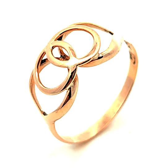 Anillo de oro 18k, diseño central, peso 1,49 grs, talla 14 1