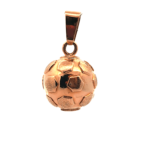 Colgante de oro 18k modelo pelota de futbol, peso 2,68 grs 1