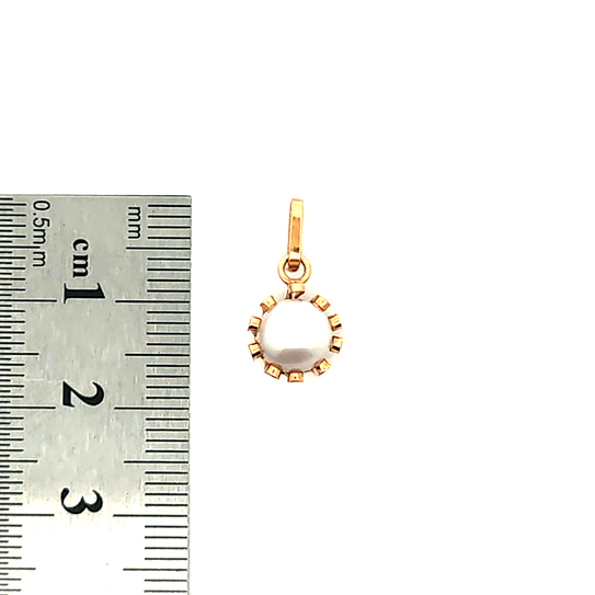 Colgante de oro 18k con perla central, peso 1,10 grs 3