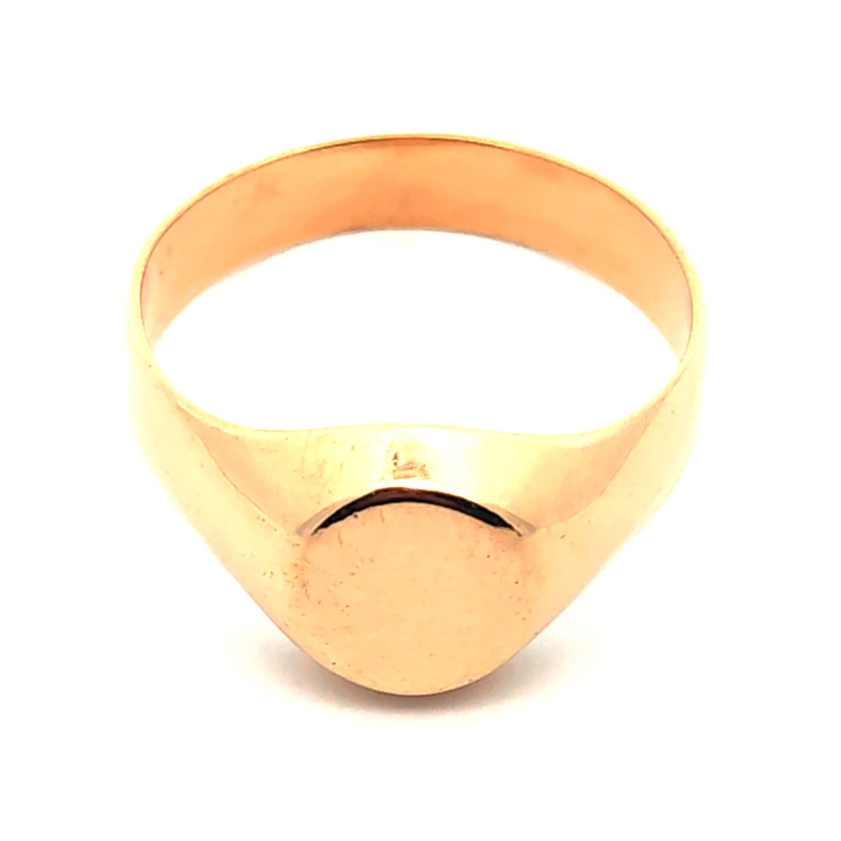 Anillo de oro 18k modelo sello liso, peso 6,12 grs, talla 32 3