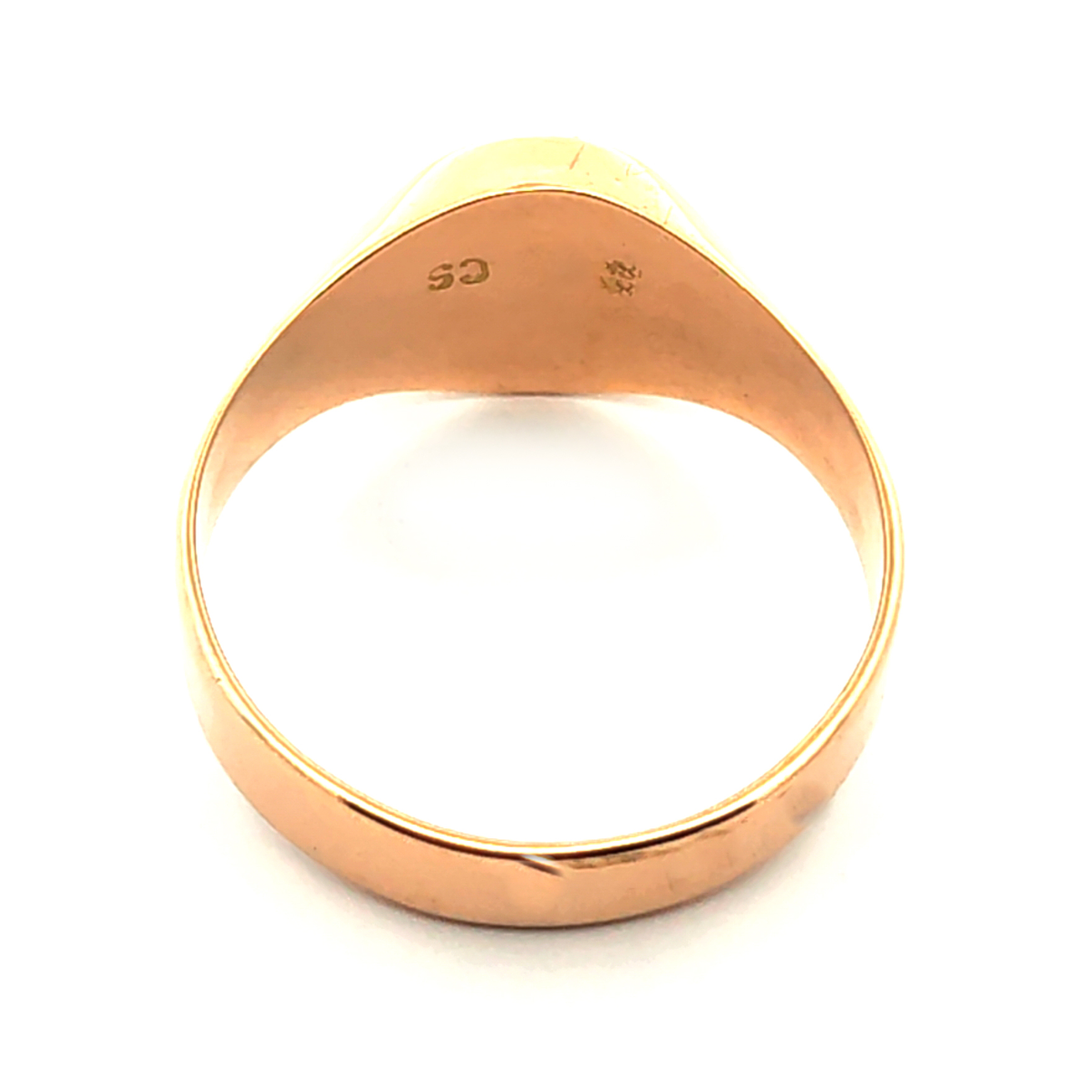 Anillo de oro 18k modelo sello liso, peso 6,12 grs, talla 32 4