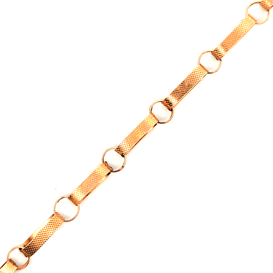 Pulsera de oro 18k modelo eslabones grandes, peso 8,74 grs, medida 20 cm 2