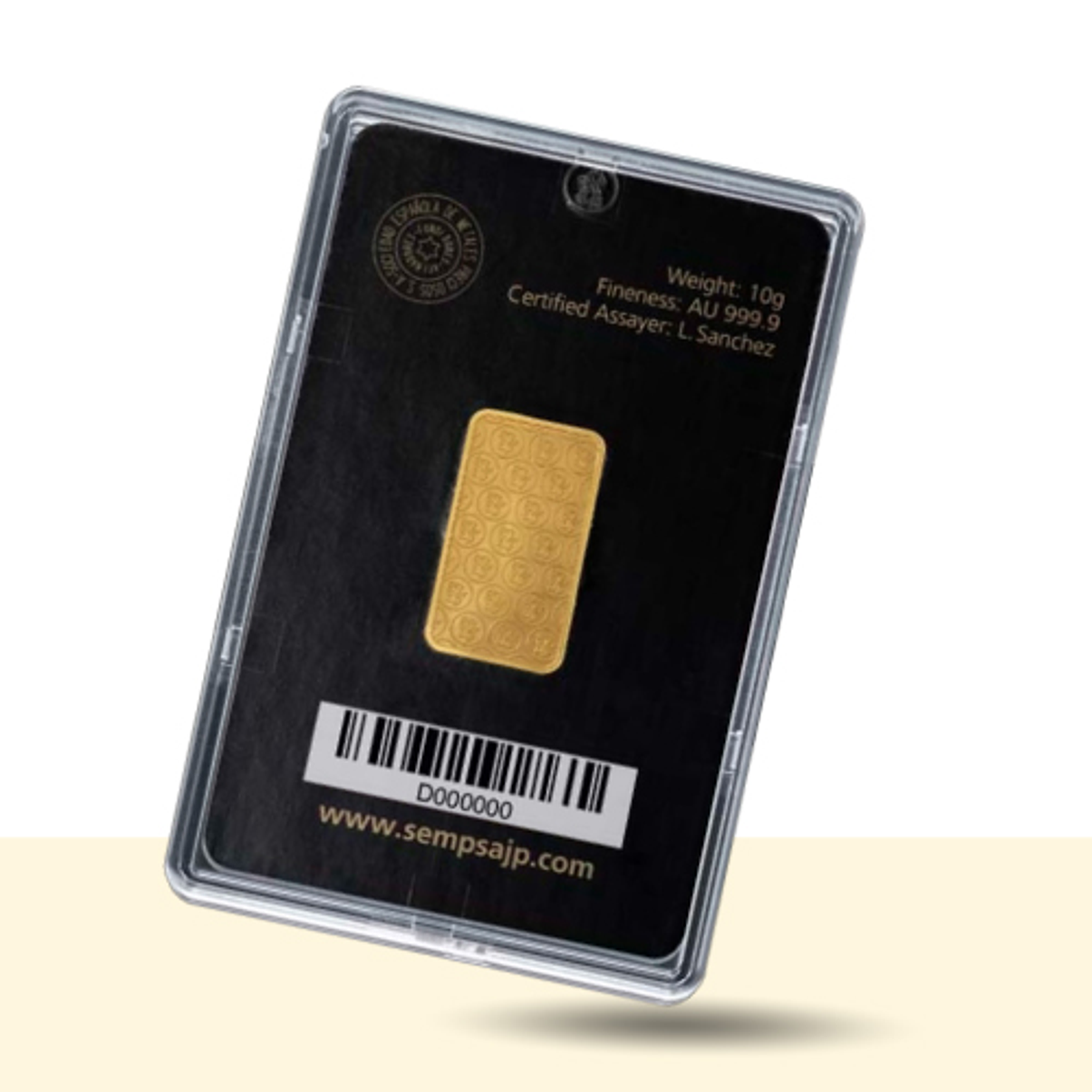 Mini Lingote o Barra Acuñada de Oro 24k, peso 10 gramos Origen: ESPAÑA 🇪🇦. Certificación LBMA. 3