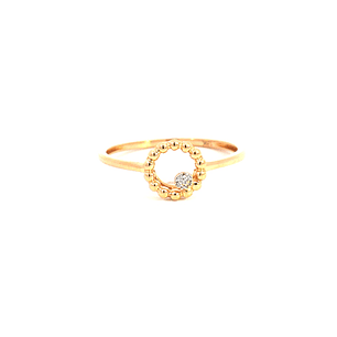 Anillo Oro 18K Peso:1.53 Gr. / Talla : 15.00 / 5 Puntos
