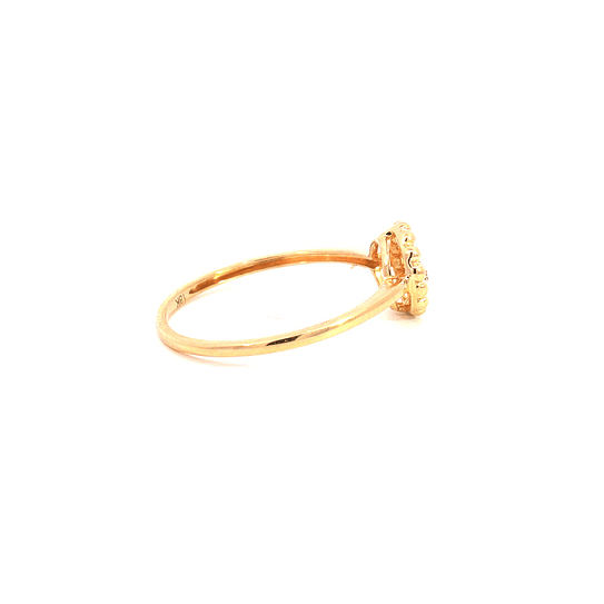 Anillo Oro 18K Peso:1.53 Gr. / Talla : 15.00 / 5 Puntos 4