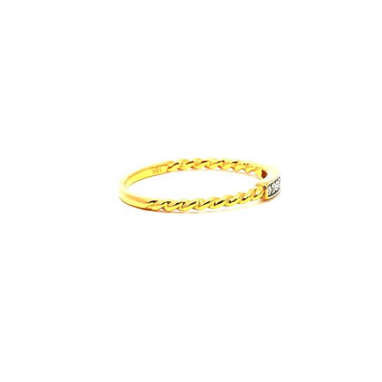 Anillo Oro 18K Peso:1.13 Gr. / Talla : 12.00 / 6 Puntos 4