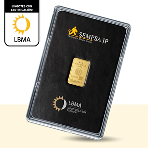 Mini Lingote o Barra Acuñada de Oro 24k, peso 2,5 g. Origen: ESPAÑA 🇪🇦. Certificación LBMA.